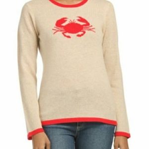 Hannah Rose 100% Cashmere Sweater Sz M Beige Tan NEW WITH TAGS